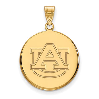 10k Gold LogoArt Auburn University Large Disc Pendant