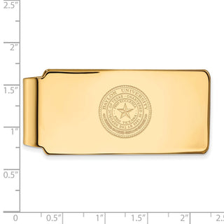 10k Gold LogoArt Baylor University Crest Money Clip