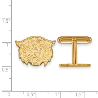Sterling Silver Gold-plated LogoArt Villanova University Wildcat Cuff Links