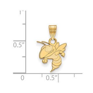 10k Gold LogoArt Georgia Institute of Technology Yellow Jacket Small Pendant