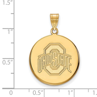14k Gold LogoArt The Ohio State University Large Disc Pendant