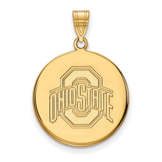 10k Gold LogoArt The Ohio State University Large Disc Pendant