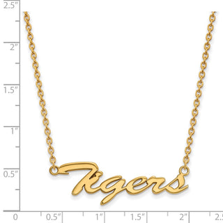 10k Gold LogoArt Clemson University Tigers Script 18 inch Necklace