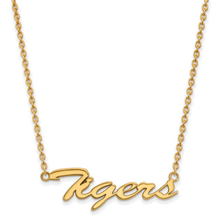 14k Gold LogoArt Clemson University Tigers Script 18 inch Necklace