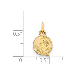 10k Gold LogoArt Florida State University Seminole Extra Small Pendant