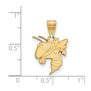 10k Gold LogoArt Georgia Institute of Technology Yellow Jacket Medium Pendant