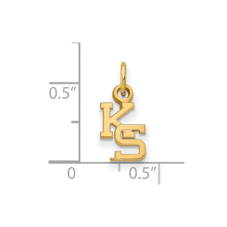 10k Gold LogoArt Kansas State University K-S Extra Small Pendant