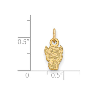 10k Gold LogoArt North Carolina State University Wolf Extra Small Pendant