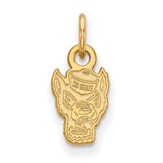 10k Gold LogoArt North Carolina State University Wolf Extra Small Pendant