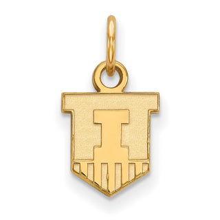 14k Gold LogoArt University of Illinois Victory Badge Extra Small Pendant