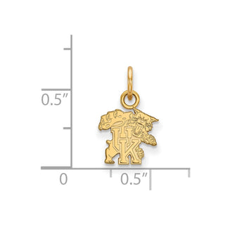 10k Gold LogoArt University of Kentucky U-K Wildcat Extra Small Pendant