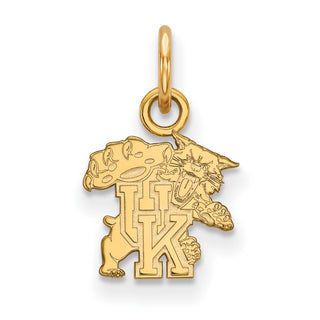 14k Gold LogoArt University of Kentucky U-K Wildcat Extra Small Pendant