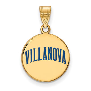Sterling Silver Gold-plated LogoArt Villanova University Medium Enameled Disc Pendant