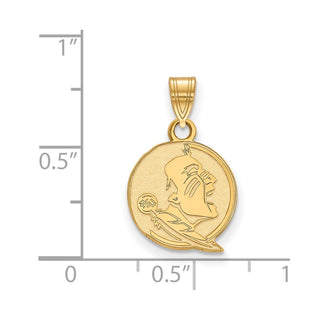 14k Gold LogoArt Florida State University Seminole Small Pendant