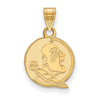10k Gold LogoArt Florida State University Seminole Small Pendant