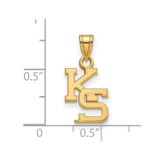 10k Gold LogoArt Kansas State University K-S Small Pendant