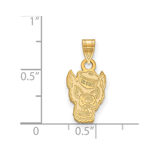 10k Gold LogoArt North Carolina State University Wolf Small Pendant 1Y044NCS