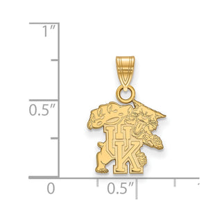 10k Gold LogoArt University of Kentucky U-K Wildcat Small Pendant