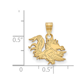 10k Gold LogoArt University of South Carolina Gamecock Small Pendant