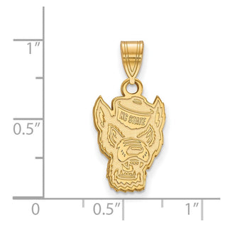 10k Gold LogoArt North Carolina State University Wolf Medium Pendant