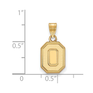 14k Gold LogoArt The Ohio State University Letter O Small Pendant