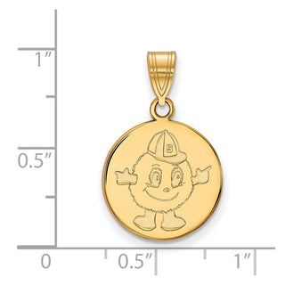 14k Gold LogoArt Syracuse University Mascot Medium Disc Pendant