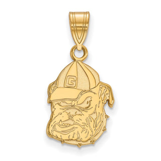 10k Gold LogoArt University of Georgia Bulldog Medium Pendant