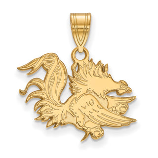 14k Gold LogoArt University of South Carolina Gamecock Medium Pendant
