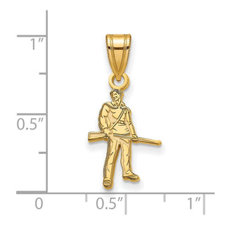 Sterling Silver Gold-plated LogoArt West Virginia University Mountaineer Medium Pendant