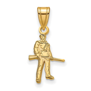 14k Gold LogoArt West Virginia University Mountaineer Medium Pendant