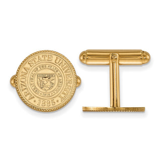 Sterling Silver Gold-plated LogoArt Arizona State University Crest Cuff Links