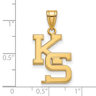 10k Gold LogoArt Kansas State University K-S Large Pendant