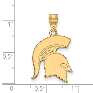 14k Gold LogoArt Michigan State University Spartan Large Pendant 4Y046MIS