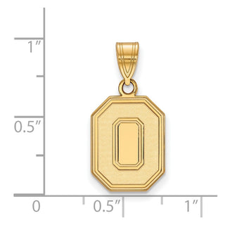 14k Gold LogoArt The Ohio State University Letter O Medium Pendant
