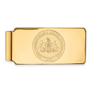 Sterling Silver Gold-plated LogoArt Penn State University Crest Money Clip