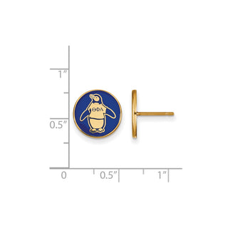 Sterling Silver Gold-plated LogoArt Theta Phi Alpha Sorority Symbol Color Enamel Post Earrings GP046TPA