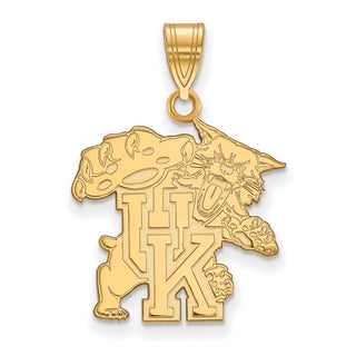 14k Gold LogoArt University of Kentucky U-K Wildcat Large Pendant