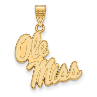 14k Gold LogoArt University of Mississippi Ole Miss Large Pendant