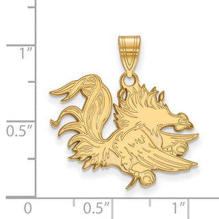 10k Gold LogoArt University of South Carolina Gamecock Large Pendant