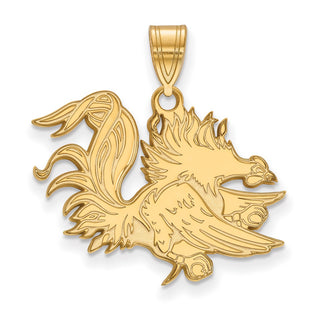 14k Gold LogoArt University of South Carolina Gamecock Large Pendant