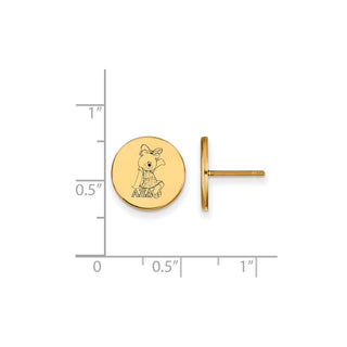 Sterling Silver Gold-plated LogoArt Alpha Xi Delta Sorority Symbol Color Enamel Post Earrings GP047AXD