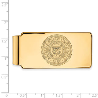 10k Gold LogoArt Arizona State University Crest Money Clip