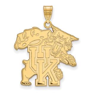 14k Gold LogoArt University of Kentucky U-K Wildcat Extra Large Pendant