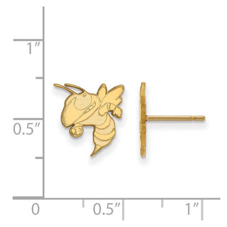 10k Gold LogoArt Georgia Institute of Technology Yellow Jacket Small Post Earrings