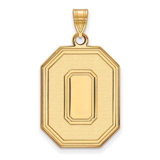 Sterling Silver Gold-plated LogoArt The Ohio State University Letter O Extra Large Pendant