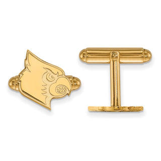 14k Gold LogoArt University of Louisville Cardinal Cuff Links