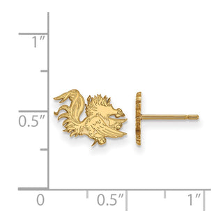 10k Gold LogoArt University of South Carolina Gamecock Extra Small Post Earrings