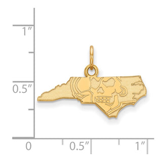 10k Gold LogoArt East Carolina University Map Extra Small Pendant