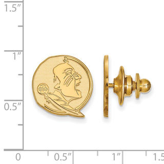 14k Yellow Gold LogoArt Florida State University Lapel Pin