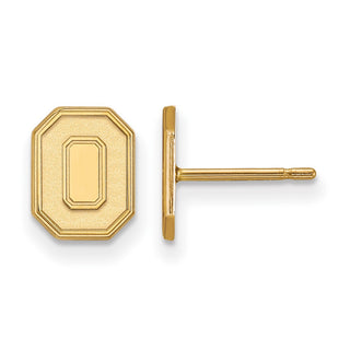 10k Gold LogoArt The Ohio State University Letter O Extra Small Post Earrings